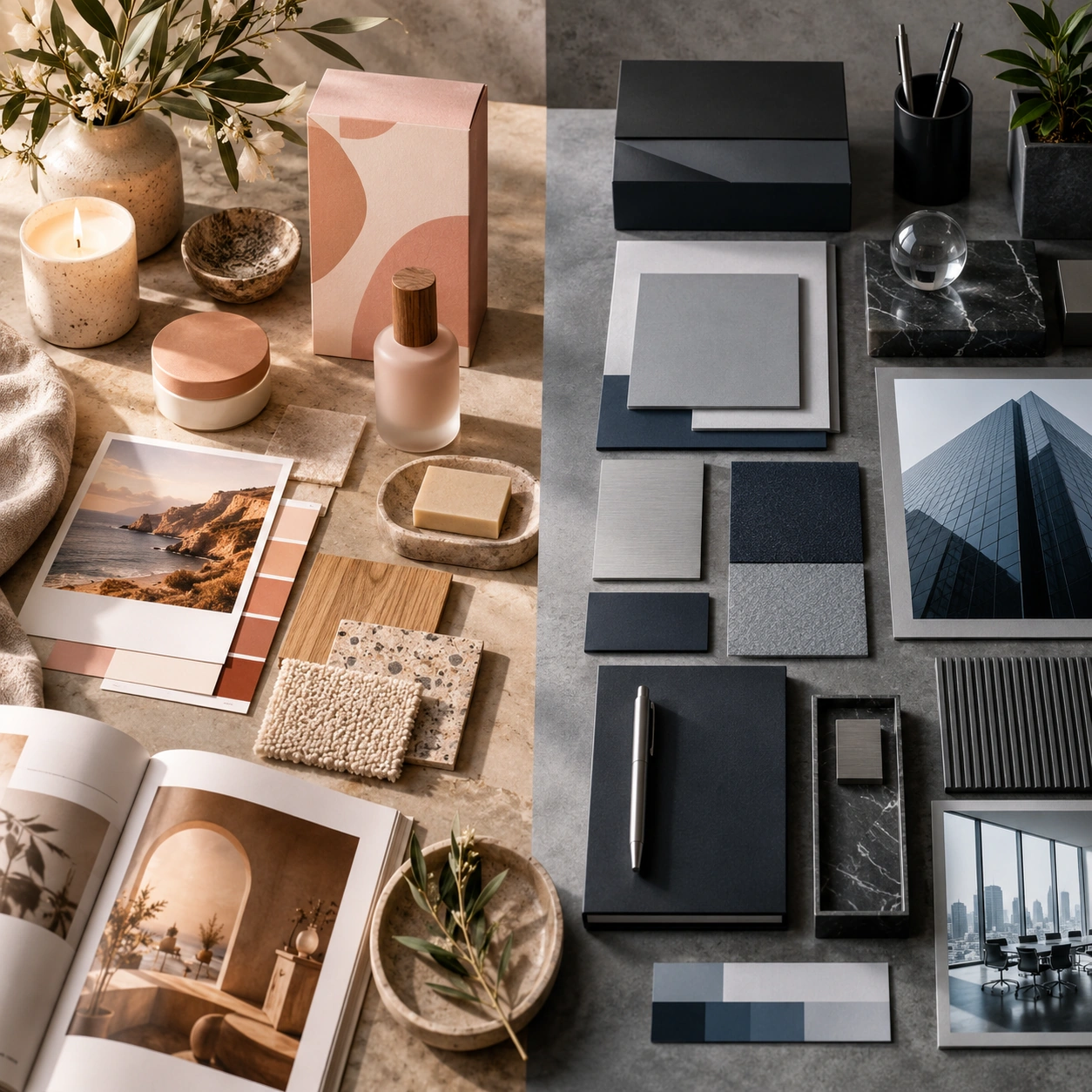 Two fictional Brand Strategy examples showing different strategic directions